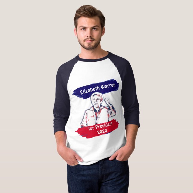 Elizabeth Warren för presidentvalet 2020 T Shirt (Hel framsida)