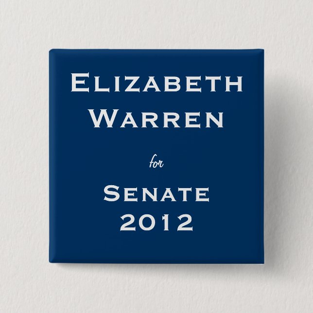 Elizabeth Warren för senat Knapp (Framsida)