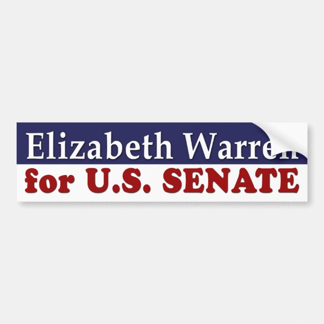 Elizabeth Warren för senatbildekal Bildekal (Framsidan)