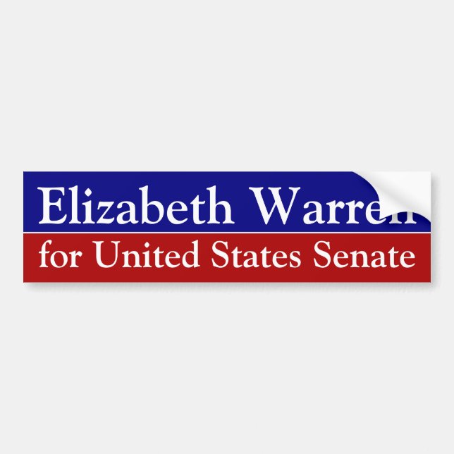 Elizabeth Warren för senatbildekal Bildekal (Framsidan)