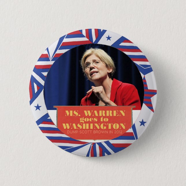 Elizabeth Warren för senatoren 2012 Knapp (Framsida)