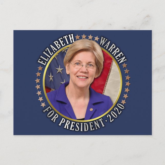 Elizabeth Warren för talman 2020 Vykort (Framsida)