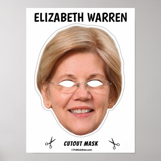 ELIZABETH WARREN Halloween Mask Poster (Framsidan)