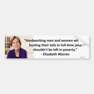 Elizabeth Warren - hårt arbetande Bildekal