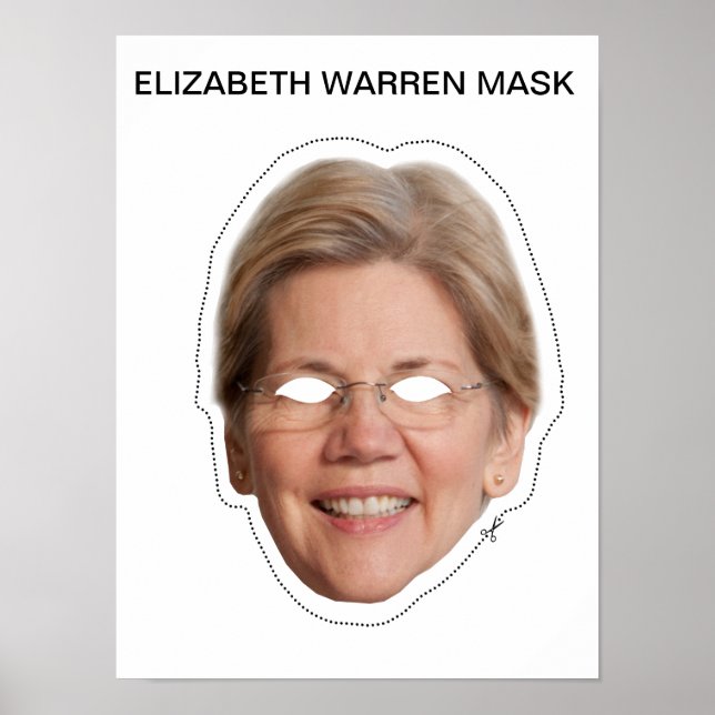 Elizabeth Warren Mask Poster (Framsidan)