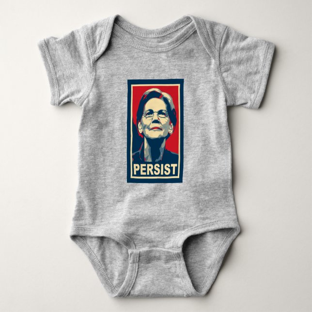 Elizabeth Warren Persist T Shirt (Framsida)