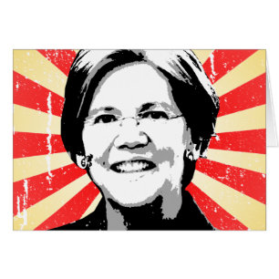 Elizabeth Warren porträtt Hälsningskort