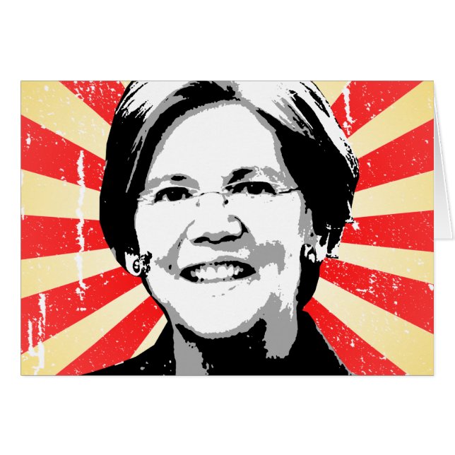 Elizabeth Warren porträtt Hälsningskort (Framsidan Horizontal)