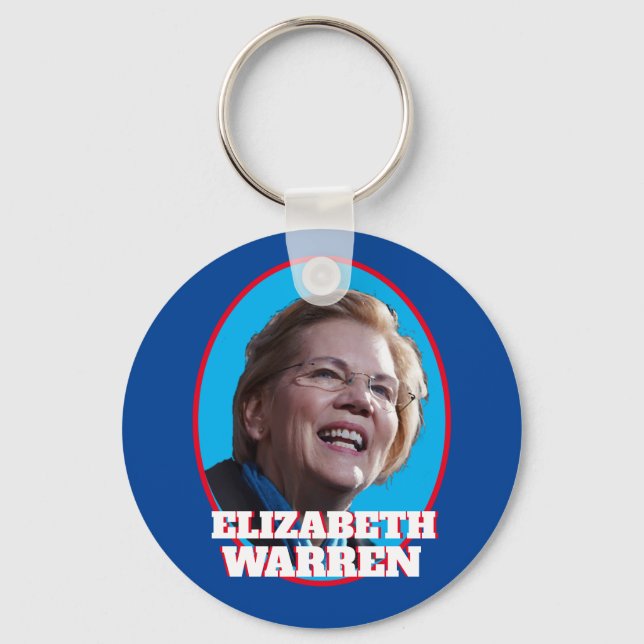 Elizabeth Warren Porträtt Nyckelring (Framsida)
