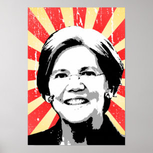 Elizabeth Warren Porträtt Poster