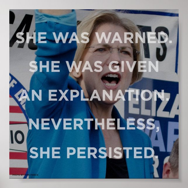Elizabeth warren poster ändå fortfarande (Framsidan)