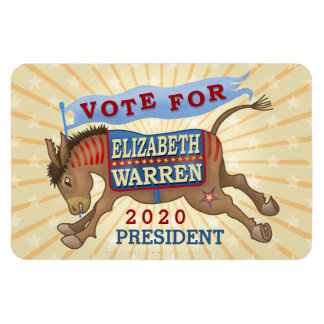 Elizabeth Warren President 2020 Democrat Donkey Magnet