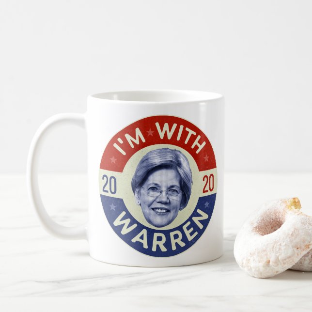 Elizabeth Warren President 2020 Democrat Pic Retro Kaffemugg (Med munk)