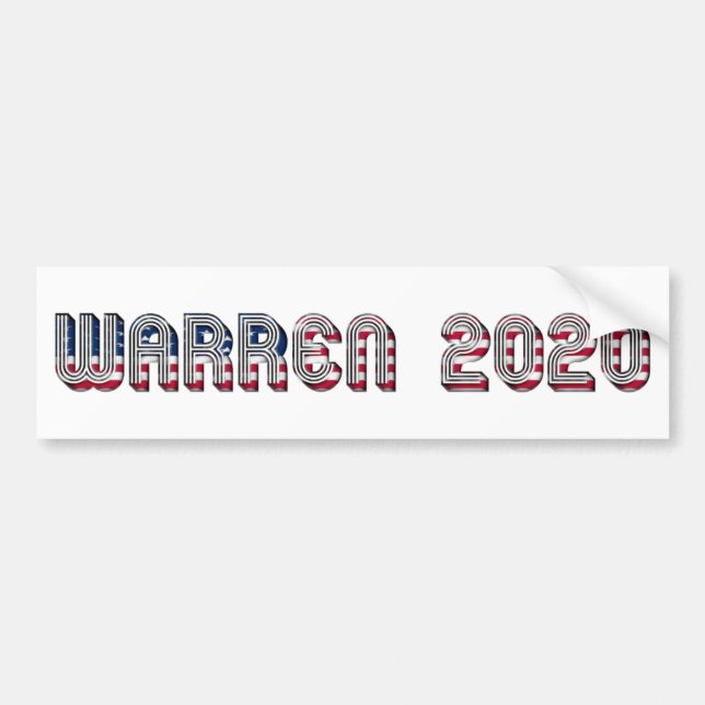 Elizabeth Warren, presidentkandidat 2020 Bildekal (Framsidan)