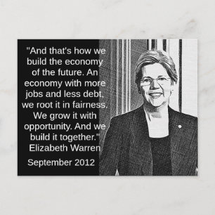 Elizabeth Warren Quote Politisk nostalgia Vykort