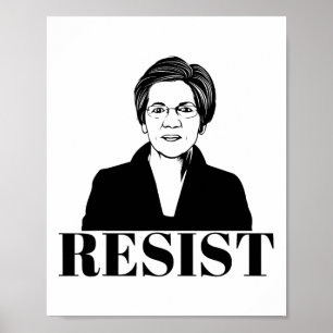 Elizabeth Warren Teeshirt Politisk feminist Resis Poster