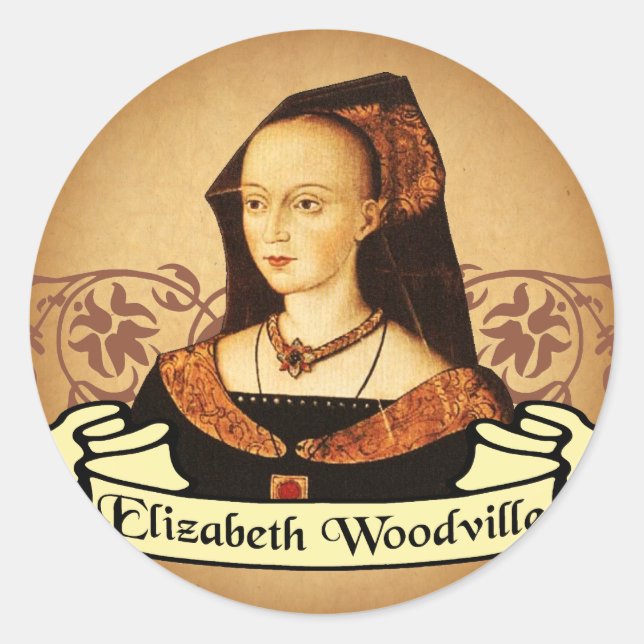 Elizabeth Woodville Runt Klistermärke (Framsida)