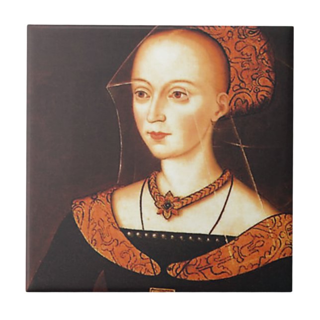 Elizabeth Woodville "vitdrottningen ", Kakelplatta (Framsidan)