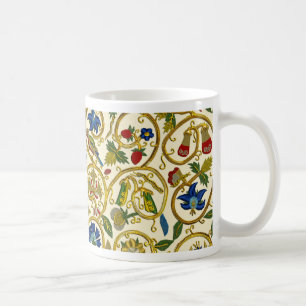 Elizabethan virvla runt broderier - den Goldwork Kaffemugg