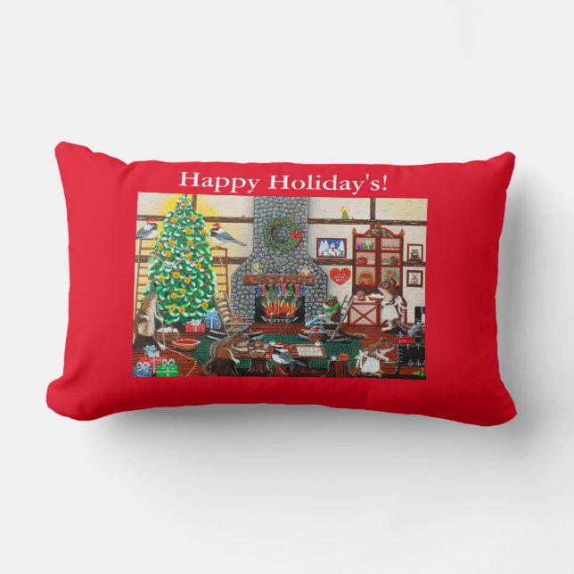 "Elizabeth's Helgdag Home" Lumbarkudde (Framsida)