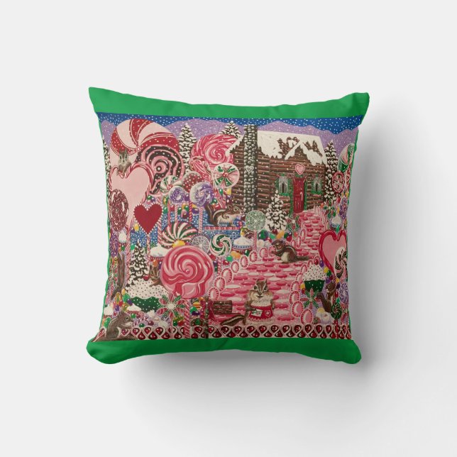 "Elizabeth's Peppermint World" Kudde (Framsida)