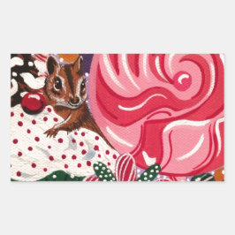 "Elizabeth's Peppermint World" Rektangulärt Klistermärke