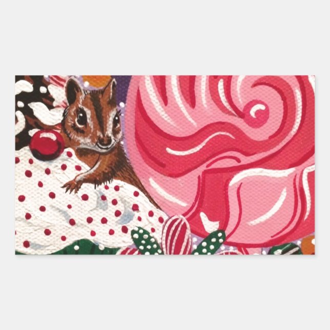 "Elizabeth's Peppermint World" Rektangulärt Klistermärke (Framsida)