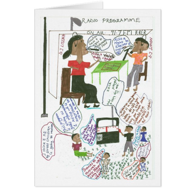 Elizabeths radiosände program hälsningskort (Framsidan)
