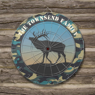Elk and Camo Blue Dart Board Darttavla