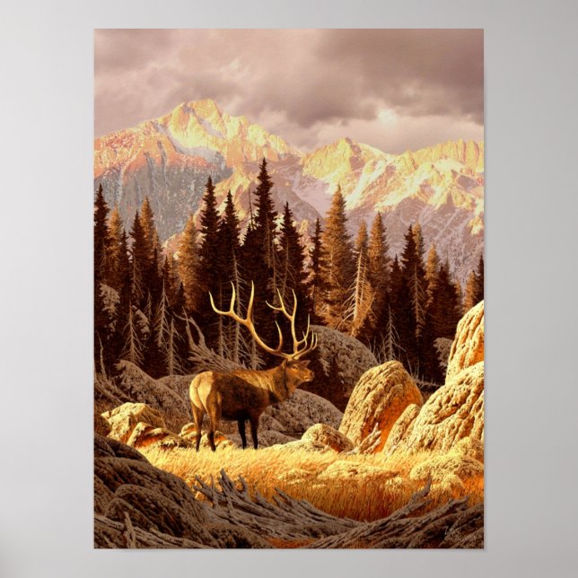 Elk Bull Poster (Framsidan)