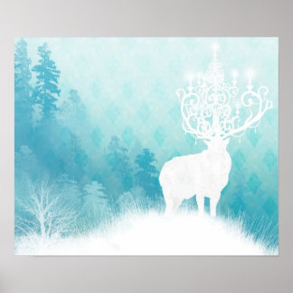 Elk Chandelier Poster