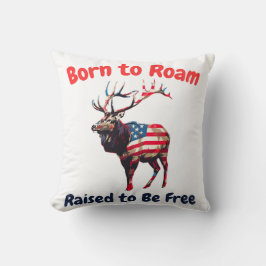 Elk Flagga America Kudde