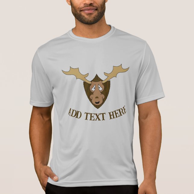 ELK HEAD< lägg till text, T-Shirt (Framsida)