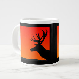 Elk Head Silhouette Design Jumbo Mugg