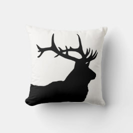Elk Head Silhouette Kudde