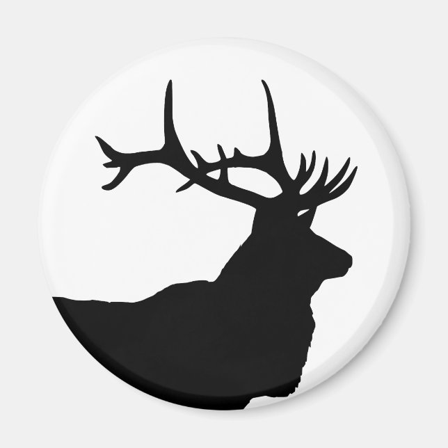 Elk Head Silhouette Magnet (Framsidan)