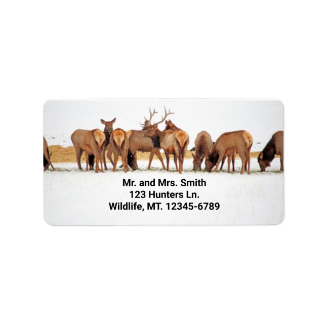 Elk Herd Address Label Adressetikett (Framsidan)