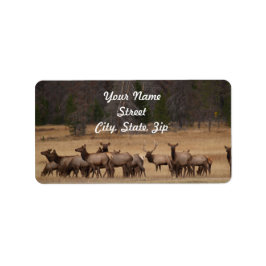 Elk Herd Adress Sticker Adressetikett