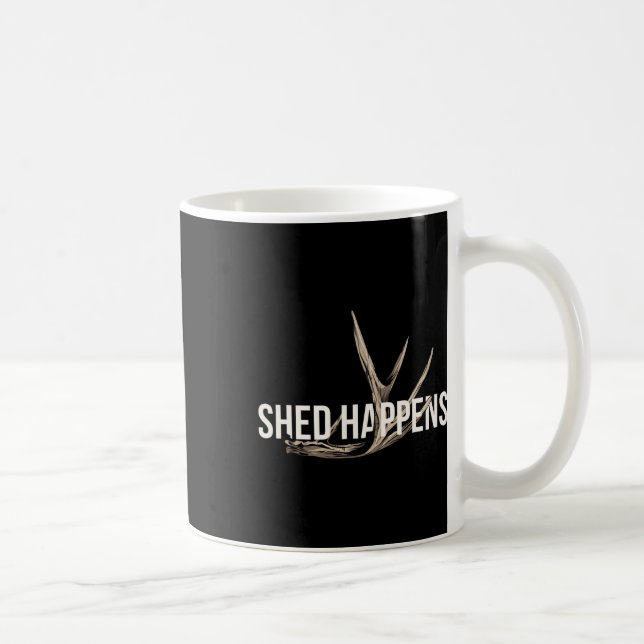 Elk Hunter Shed Happens Funny Hjort Hunting Kaffemugg (Höger)