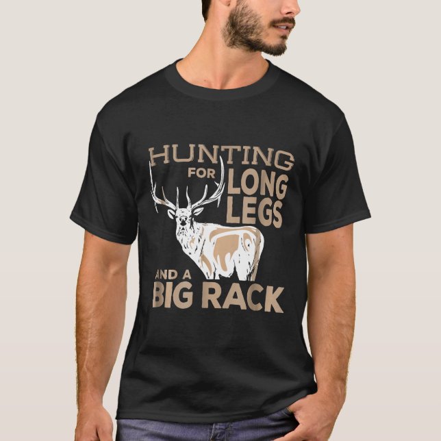 Elk Hunting Big Rack Bull Hunter Hunt Season Gift T Shirt (Framsida)