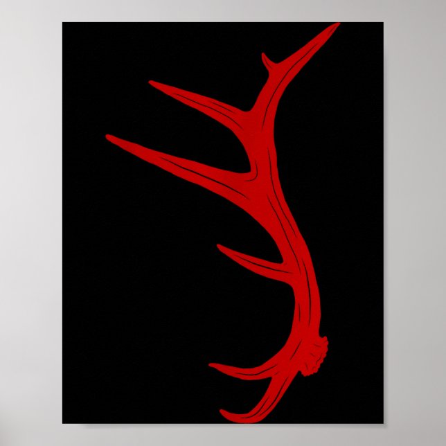 Elk Hunting Bull Antler Shed  Poster (Framsidan)