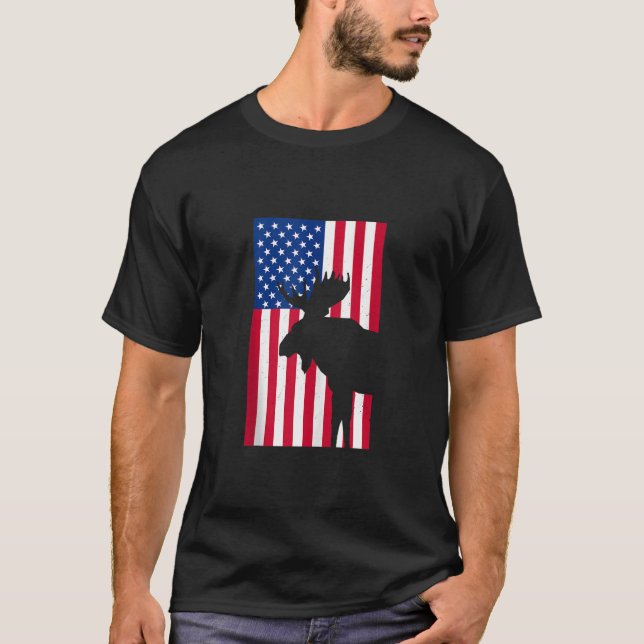 Elk Hunting Bull Elk State Shape American Elk Hunt T Shirt (Framsida)