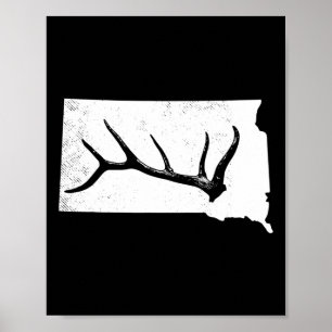 Elk Hunting ElkaholAntler Funny Elk Hunter Gift Poster
