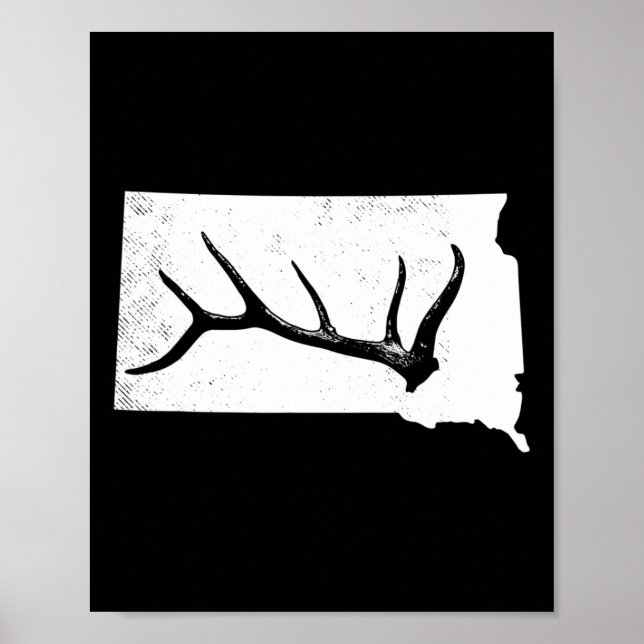 Elk Hunting ElkaholAntler Funny Elk Hunter Gift Poster (Framsidan)