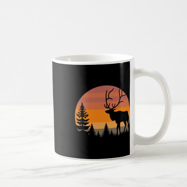 Elk Hunting - Funny Elkaholk Hjort Elk Hunter - Hu Kaffemugg (Höger)