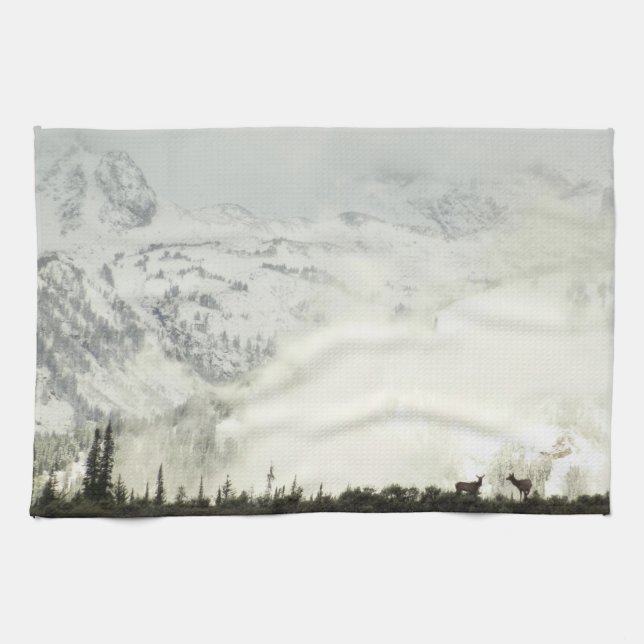 Elk i Grand Teton National Park-foto Kökshandduk (Horisontell)