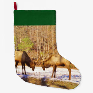 Elk i Snö Stor Julstrumpa