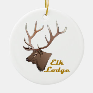 Elk Lodge Julgransprydnad Keramik
