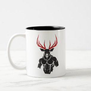 Elk Man Warrior Två-Tonad Mugg