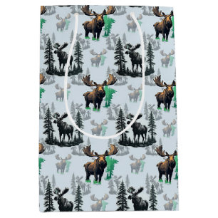 Elk Moose Antlers Hjort Mönster Design